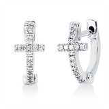 Creolen 18 kt WG, 34 Brill. 0,06 ct, TW-si