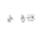 Ohrstecker 18 kt WG, 6 Brill. 0,26 ct, TW-pi