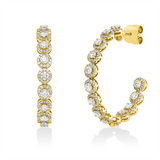 Ohrschmuck 18 kt GG, 28 Brill. 1,59 ct, TW-si, 336 Brill. 0,91 ct, TW-si