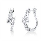 Creolen 18 kt WG, 20 Brill. 1,00 ct, TW-pi