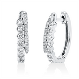 Creolen 18 kt WG, 38 Brill. 0,25 ct, TW-si