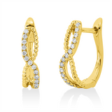 Ohrschmuck 18 kt GG, 30 Brill. 0,19 ct, TW-si
