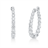 Creolen 18 kt WG, 32 Brill. 2,92 ct, TW-pi