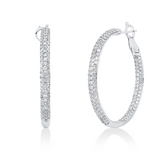 Ohrschmuck 18 kt WG, 310 Brill. 4,02 ct, TW-pi