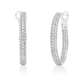 Ohrschmuck 18 kt WG, 228 Brill. 6,06 ct, TW-pi