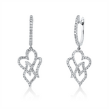 Ohrschmuck 18 kt WG, 134 Brill. 0,89 ct, TW-si