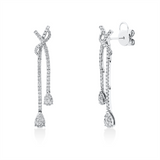 Ohrschmuck 18 kt WG, 152 Brill. 1,06 ct, TW-si