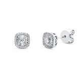 Ohrstecker 18 kt WG, 2 Brill. 0,13 ct, TW-si, 48 Brill. 0,11 ct, TW-si, 34 Trap. 0,14 ct, TW-vsi