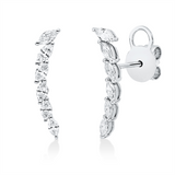 Ohrstecker 18 kt WG, 12 Nav. 0,66 ct, TW-vsi