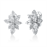 Ohrschmuck 18 kt WG, 32 Princ. 0,65 ct, TW-vsi, 32 Nav. 2,07 ct, TW-vsi