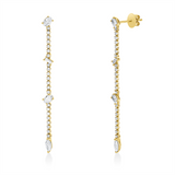 Ohrschmuck 18 kt GG, 6 Fant-Schl 1,02 ct, TW-vsi, 2 Bag. 0,08 ct, TW-si, 44 Brill. 0,60 ct, TW-si