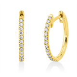 Creolen 18 kt GG, 28 Brill. 0,14 ct, TW-si