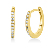 Creolen 18 kt GG, 24 Brill. 0,14 ct, TW-si
