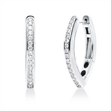 Creolen 18 kt WG, 32 Brill. 0,80 ct, TW-si
