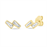 Ohrstecker 18 kt GG, 4 Trap. 0,31 ct, TW-si