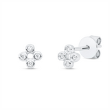Ohrstecker 18 kt WG, 8 Brill. 0,05 ct, W-si