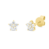 Ohrstecker 18 kt GG, 12 Brill. 0,19 ct, W-si