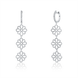 Ohrschmuck 18 kt WG, 430 Brill. 1,02 ct, W-si