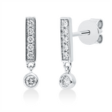 Ohrstecker 18 kt WG, 12 Brill. 0,15 ct, W-si