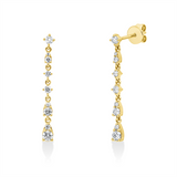 Ohrschmuck 18 kt GG, 18 Brill. 0,44 ct, W-si