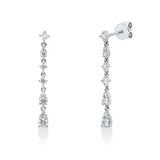 Ohrschmuck 18 kt WG, 18 Brill. 0,45 ct, W-si