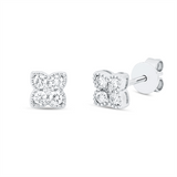 Ohrstecker 18 kt WG, 10 Brill. 0,25 ct, W-si