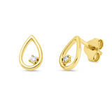Ohrstecker 18 kt GG, 2 Brill. 0,03 ct, TW-si