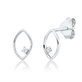 Ohrstecker 18 kt WG, 2 Brill. 0,03 ct, TW-si