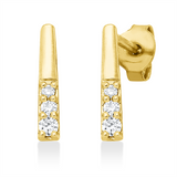 Ohrstecker 18 kt GG, 2 Brill. 0,03 ct, TW-si, 2 Brill. 0,05 ct, TW-si, 2 Brill. 0,02 ct, TW-si