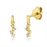 Ohrschmuck 18 kt GG, 8 Dia. 0,04 ct, TW-si