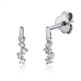 Ohrschmuck 18 kt WG, 8 Dia. 0,04 ct, TW-si