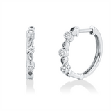 Creolen 18 kt WG, 6 Brill. 0,10 ct, TW-si