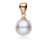 Anhänger 18 kt RG, 1 SS weiß 12,5 mm