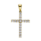 Anhänger 18 kt GG, 16 Brill. 0,49 ct, TW-si
