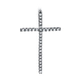 Anhänger 18 kt WG, mit Öse, 30 Brill. 0,05 ct, TW-si