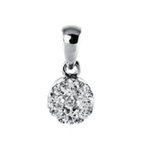 Anhänger 18 kt WG, mit Öse, 5 Brill. 0,15 ct, TW-si, 4 Brill. 0,03 ct, TW-si