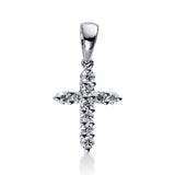 Anhänger 18 kt WG, mit Öse, 10 Brill. 0,10 ct, TW-si