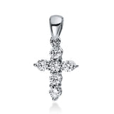 Anhänger 18 kt WG, mit Öse, 6 Brill. 0,24 ct, TW-si