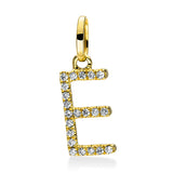 Anhänger 14 kt GG, mit Öse, 21 Brill. 0,05 ct, TW-si