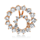 Anhänger 18 kt RG, 25 Brill. 0,86 ct, TW-vsi