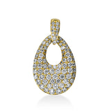 Anhänger 18 kt GG, mit Öse, 86 Brill. 0,85 ct, TW-si