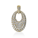 Anhänger 18 kt GG, mit Öse, 88 Brill. 0,92 ct, TW-si