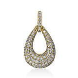 Anhänger 18 kt GG, mit Öse, 101 Brill. 0,38 ct, TW-si