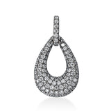 Anhänger 18 kt WG, mit Öse, 101 Brill. 0,38 ct, TW-si