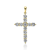 Anhänger 18 kt GG, mit Öse, 11 Brill. 1,98 ct, TW-si