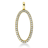 Anhänger 18 kt GG, mit Öse, 38 Brill. 0,20 ct, TW-si