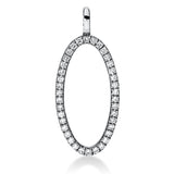 Anhänger 18 kt WG, mit Öse, 38 Brill. 0,20 ct, TW-si