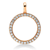 Anhänger 18 kt RG, mit Öse, 32 Brill. 0,15 ct, TW-si