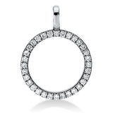 Anhänger 18 kt WG, mit Öse, 32 Brill. 0,17 ct, TW-si