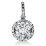 Anhänger 18 kt WG, mit Öse, 36 Brill. 0,36 ct, TW-si, 1 Brill. 0,10 ct, TW-si